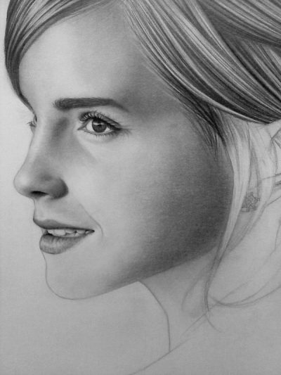 Emma Watson Charcoal, High-Quality Material, Eco-Friendly Product, Unique Gift Idea, Elegant Design Drawing