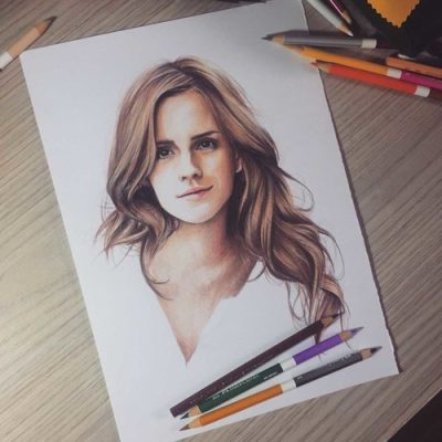 Emma Watson, Philanthropist, Activist, Actress, Humanitarian Drawing