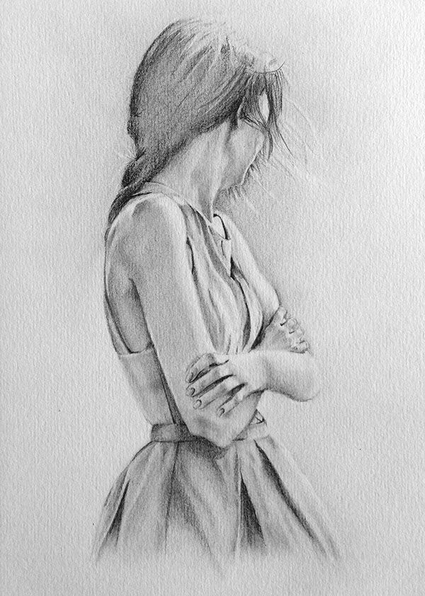 Emotional Drawing Realistic Sketch