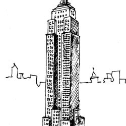 Empire State Building Drawing