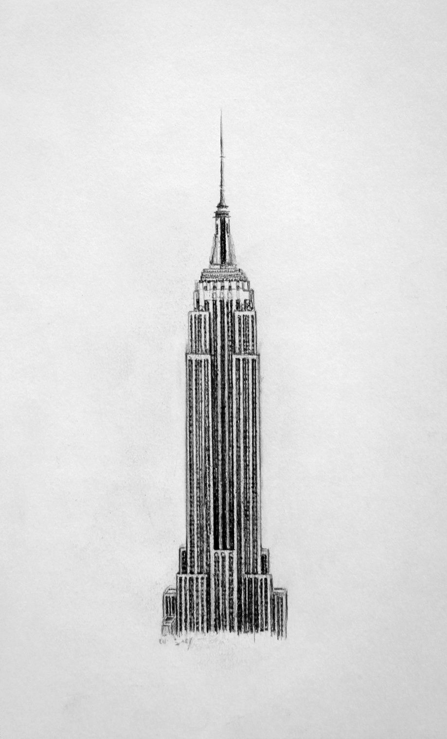 Empire State Building Drawing Art