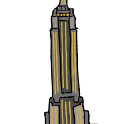 Empire State Building Drawing Hand drawn Sketch