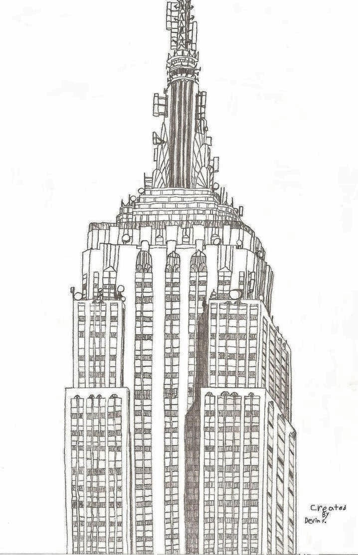 Empire State Building Drawing Image