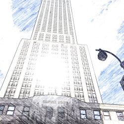 Empire State Building Drawing Picture