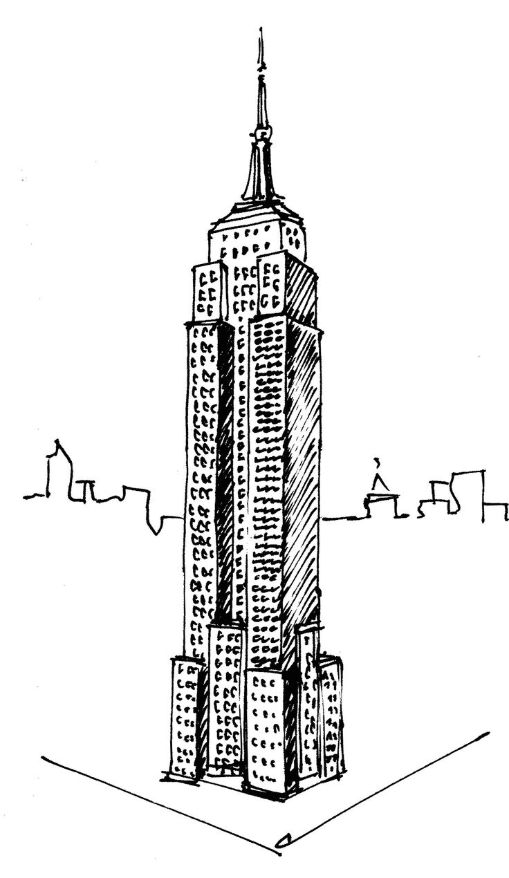 Empire State Building Drawing