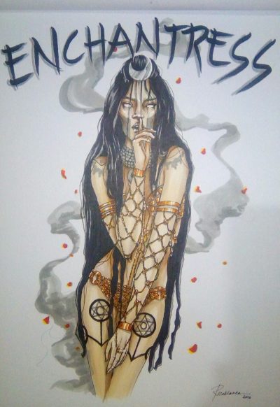 Enchantress, Seduction, Allure, Mystery, Magic Drawing