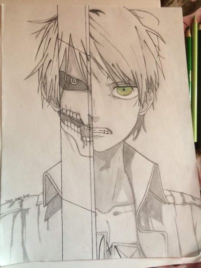 Eren, Freedom, Conflict, Titan, Journey Drawing