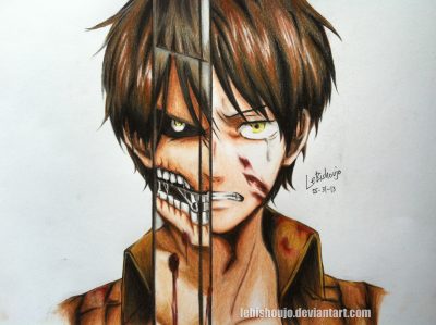 Eren, Resolve, Titan, Freedom, Conflict Drawing