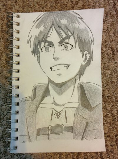 Eren Yeager, Freedom Seeker, Revolutionary Leader, Vengeful Hero, Titan Shifter Drawing