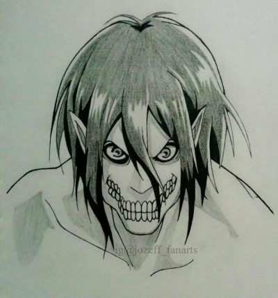 Eren Yeager, Freedom Seeker, Revolutionary Leader, Vengeful Hero, Titan Shifter Drawing