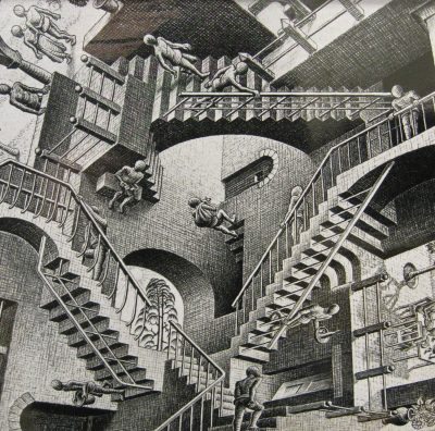 Escher, Art, Illusion, Perspective, Geometry Drawing