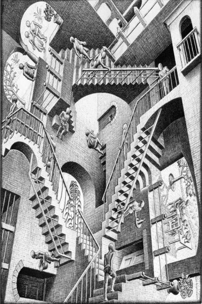 Escher, Art, Perspective, Geometry, Illusion Drawing