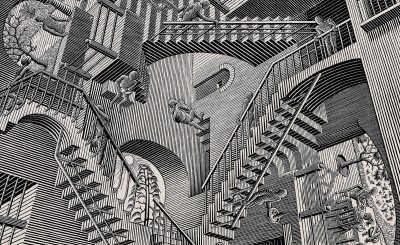 Escher, Geometry, Illusion, Perspective, Symmetry Drawing