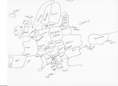 Europe, Landscapes, Diversity, History, Culture Drawing