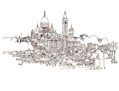 Europe, Landscapes, Culture, History, Diversity Drawing