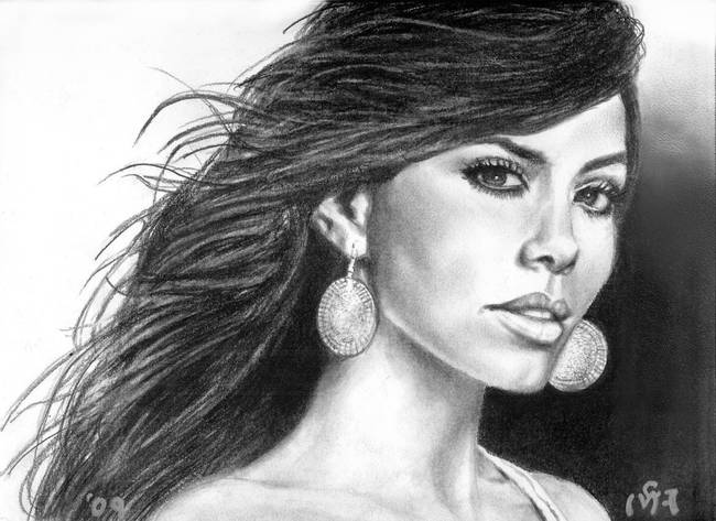 Eva Longoria Drawing Detailed Sketch