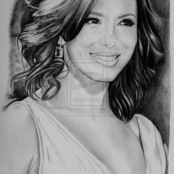 Eva Longoria Drawing Hand drawn