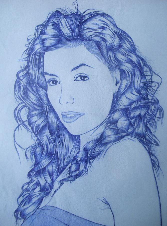 Eva Longoria Drawing Intricate Artwork