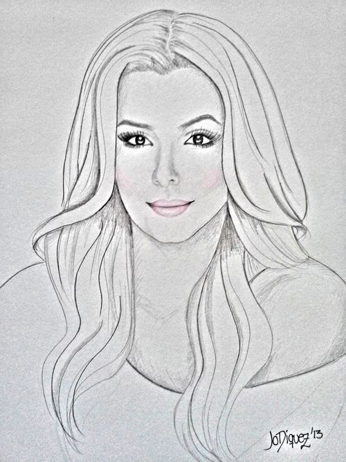 Eva Longoria Drawing Stunning Sketch