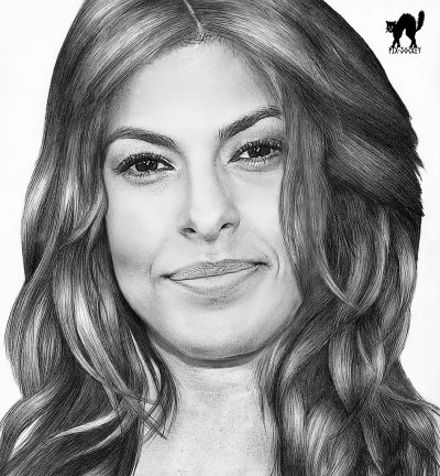 Eva Mendes, Actress, Fashion Designer, Model, Philanthropist Drawing