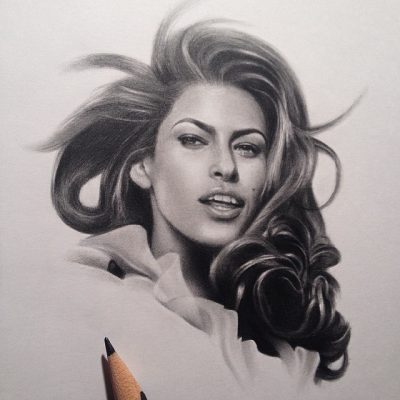 Eva Mendes, Actress, Fashion Designer, Model, Philanthropist Drawing