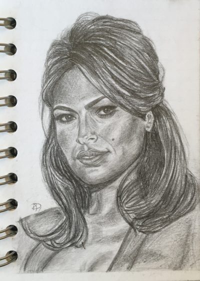 Eva Mendes, Actress, Fashion Designer, Model, Philanthropist Drawing