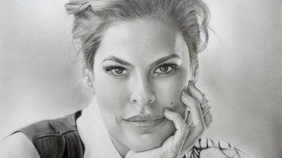 Eva Mendes, Philanthropist, Model, Fashion Designer, Actress Drawing