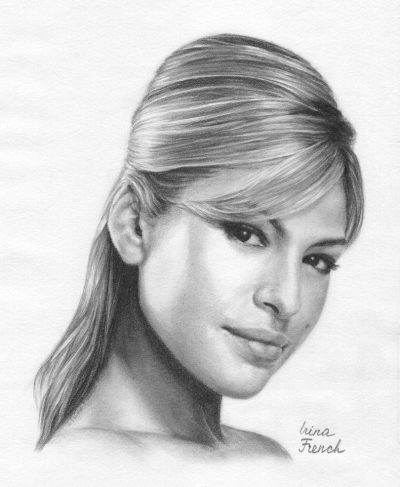 Eva Mendes, Philanthropist, Model, Fashion Designer, Actress Drawing