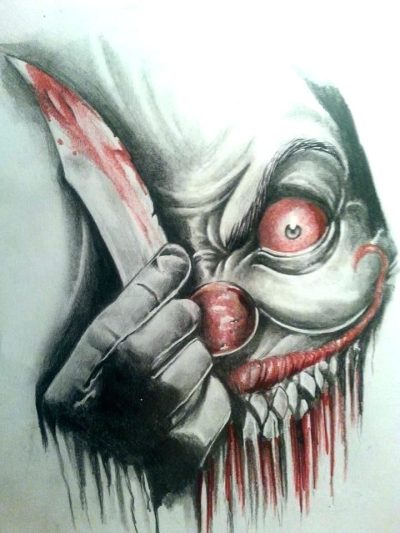 Evil, Malicious, Wicked, Malevolent, Sinister Drawing