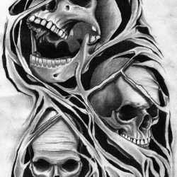 Evil Skull Drawing Picture