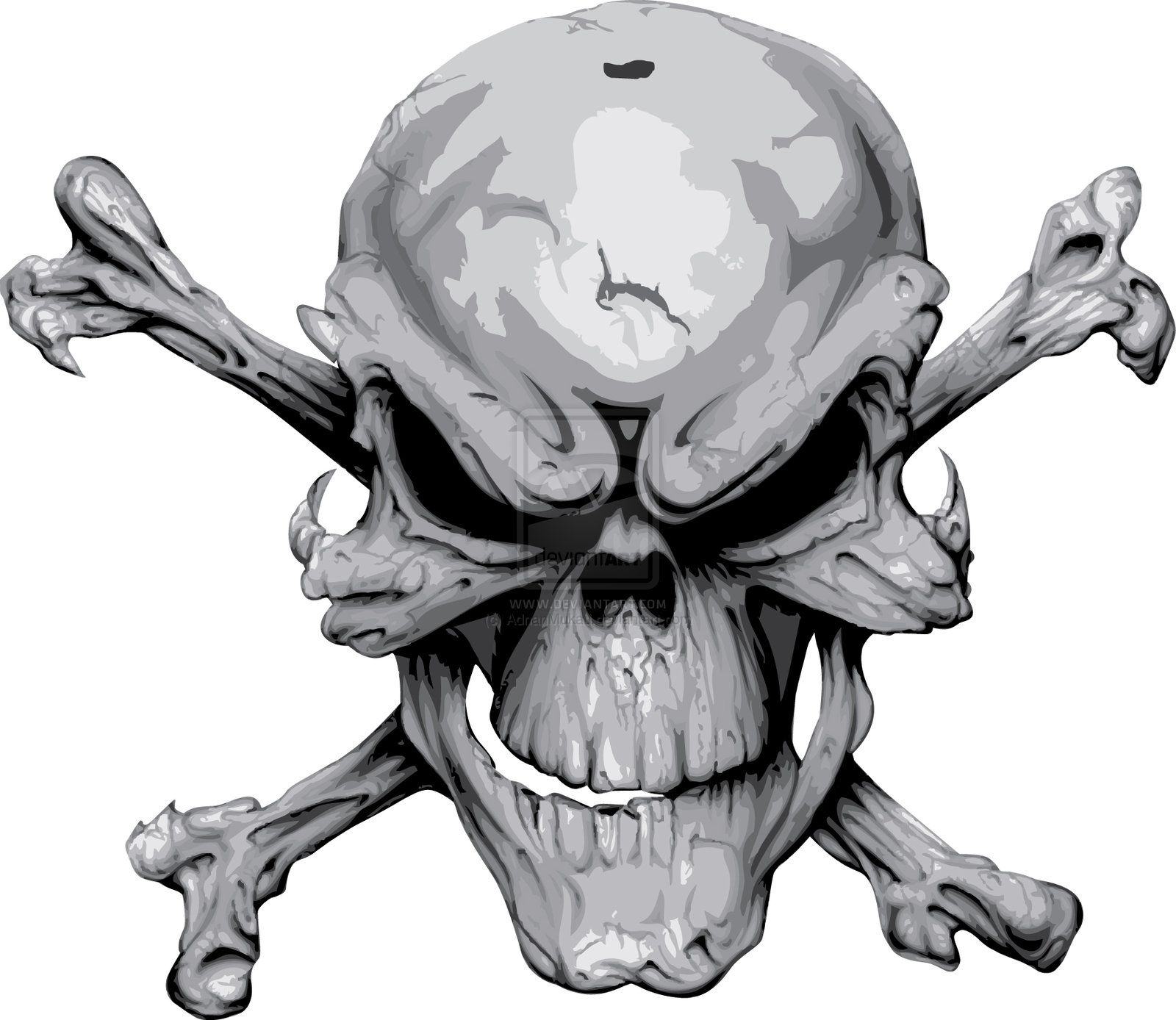 Evil Skull Drawing Unique Art