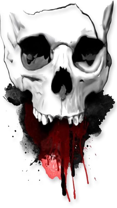 Evil Skull, Sinister Design, Malevolent Aura, Creepy Aesthetic, Dark Energy Drawing