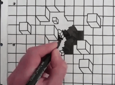 Eye Illusion, Visual Trickery, Perception Play, Optical Deception, Mind Bender Drawing