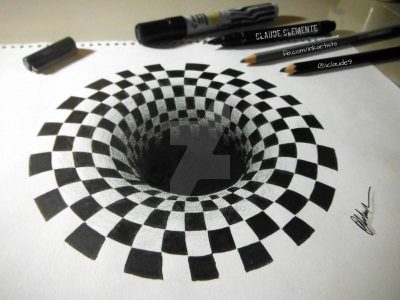 Eye Illusion, Optical Deception, Mind Bender, Perception Shift, Visual Trickery Drawing