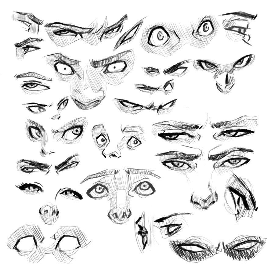 Eye Reference Drawing Hand Drawn Sketch