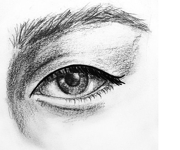 Eye Shapes Drawing Detailed Sketch