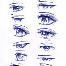 Eye Shapes Drawing Intricate Artwork