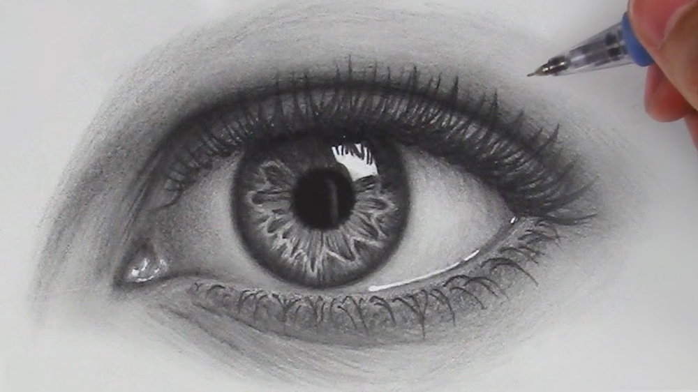 Eye Shapes Drawing Realistic Sketch