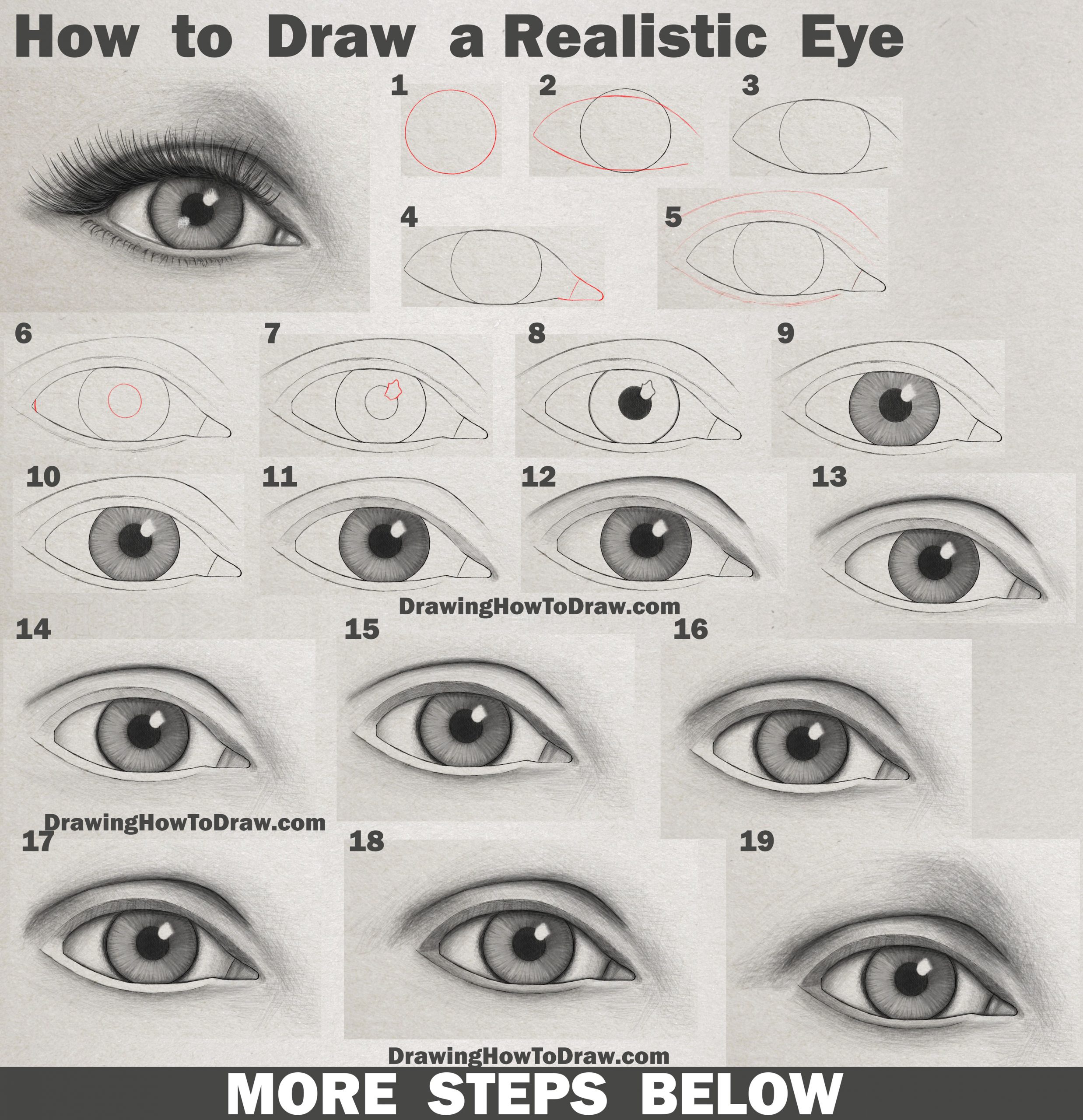 Eye Shapes Drawing Stunning Sketch