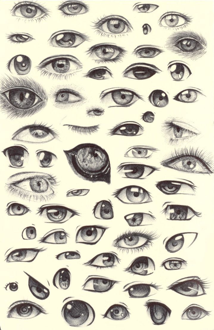 Eye Shapes Drawing Unique Art