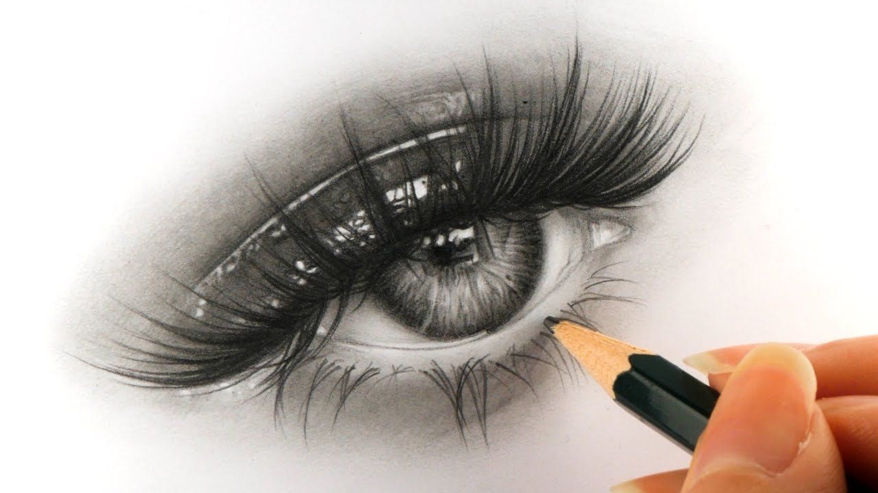 Eyelash Drawing Detailed Sketch