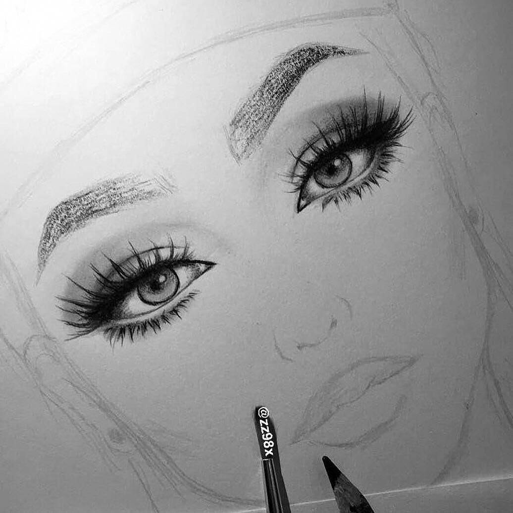 Eyelash Drawing Image