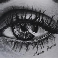 Eyelash Drawing Unique Art