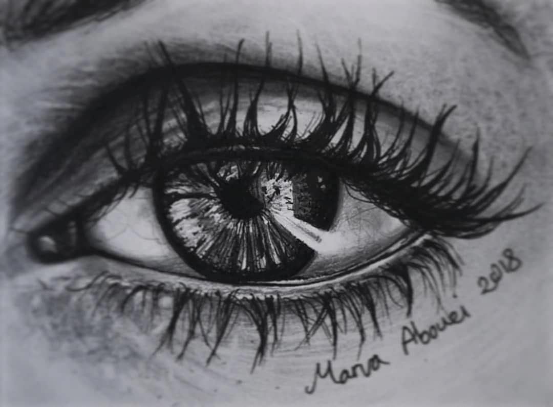 Eyelash Drawing Unique Art