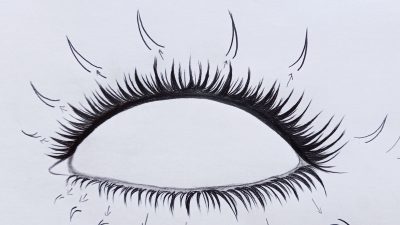 Eyelash, Extension, Growth, Enhancement, Care Drawing