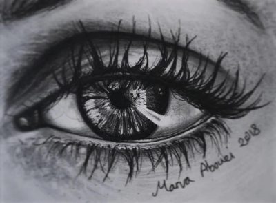 Eye, Focus, Gaze, Sight, Vision Drawing