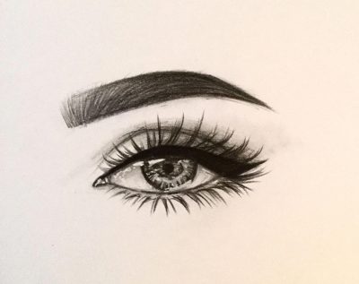 Eyelashes, Volume, Definition, Curl, Length Drawing