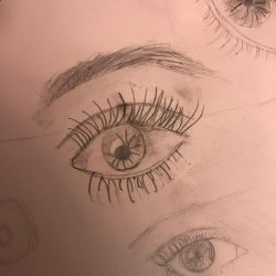 Eyelashes Drawing Art