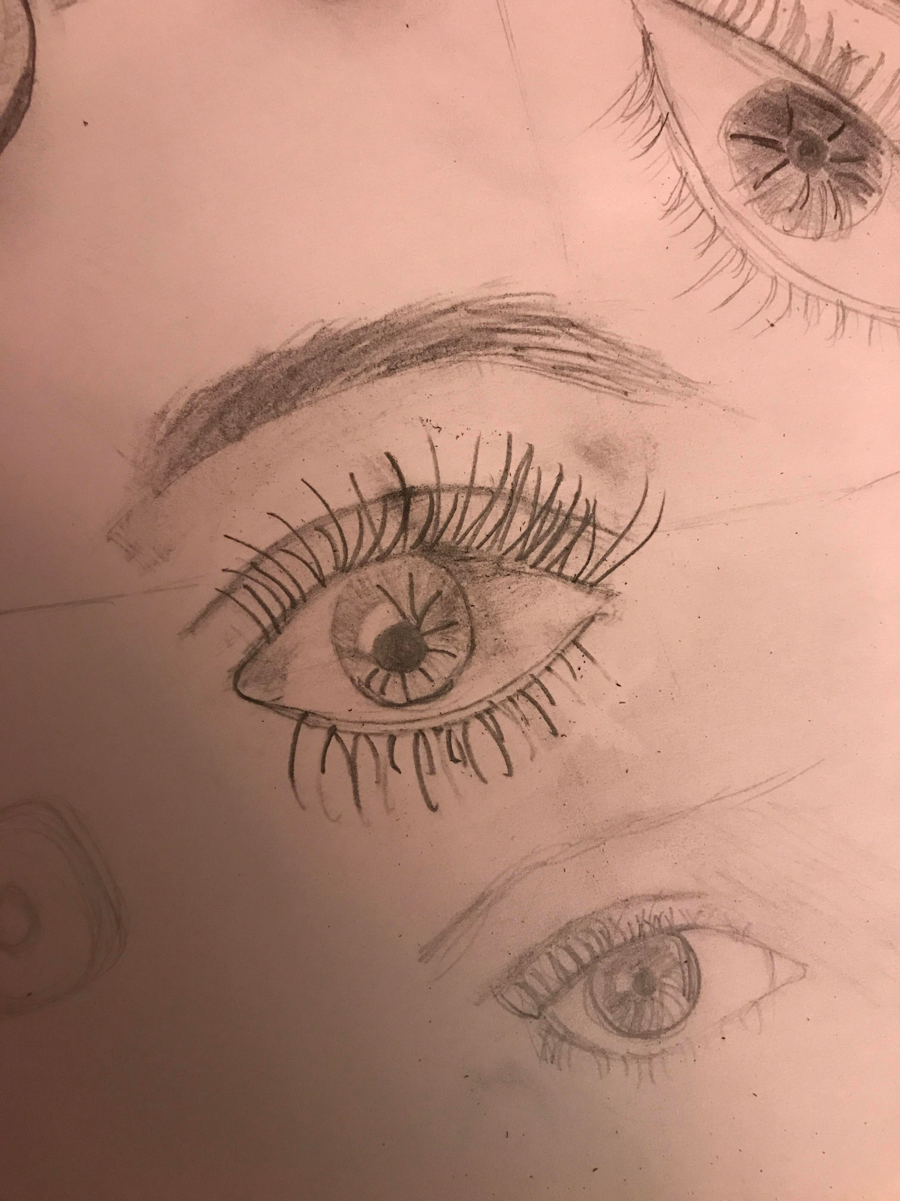 Eyelashes Drawing Art