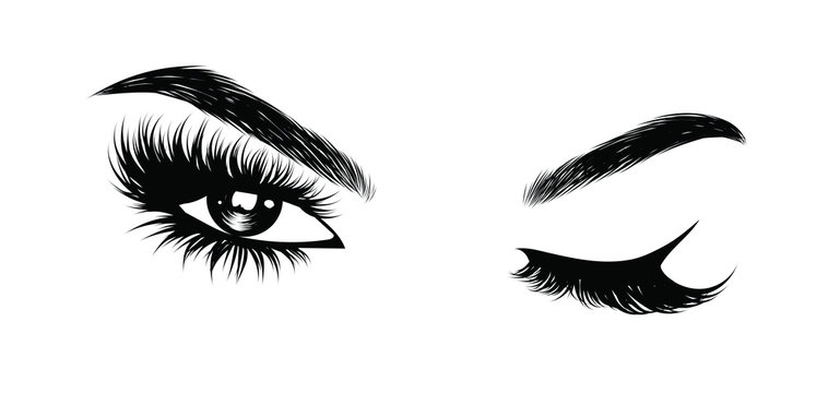 Eyelashes Drawing Creative Style